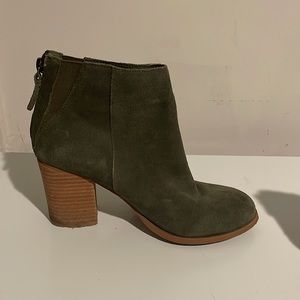 Forest Green Suede Heels